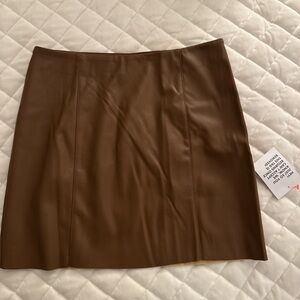 Topshop Brown Mini Skirt